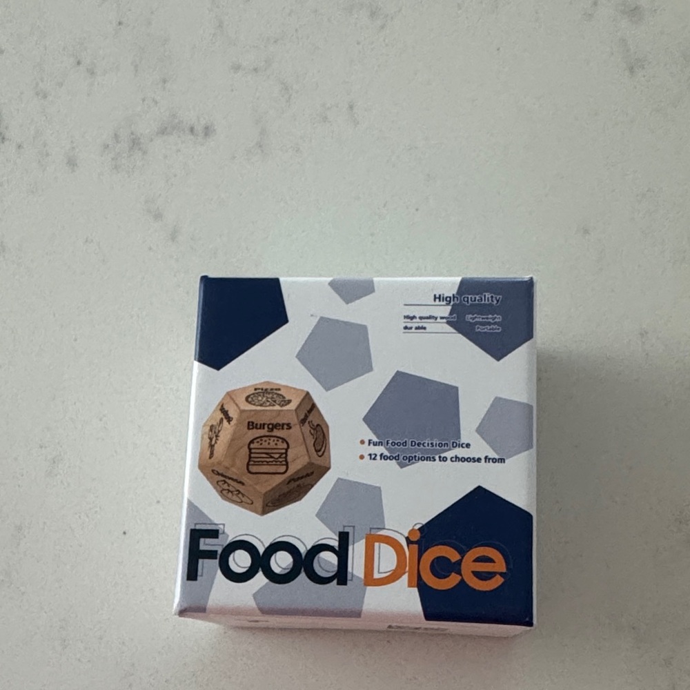 NWT Food Dice - Fun Kitchen Decision Maker